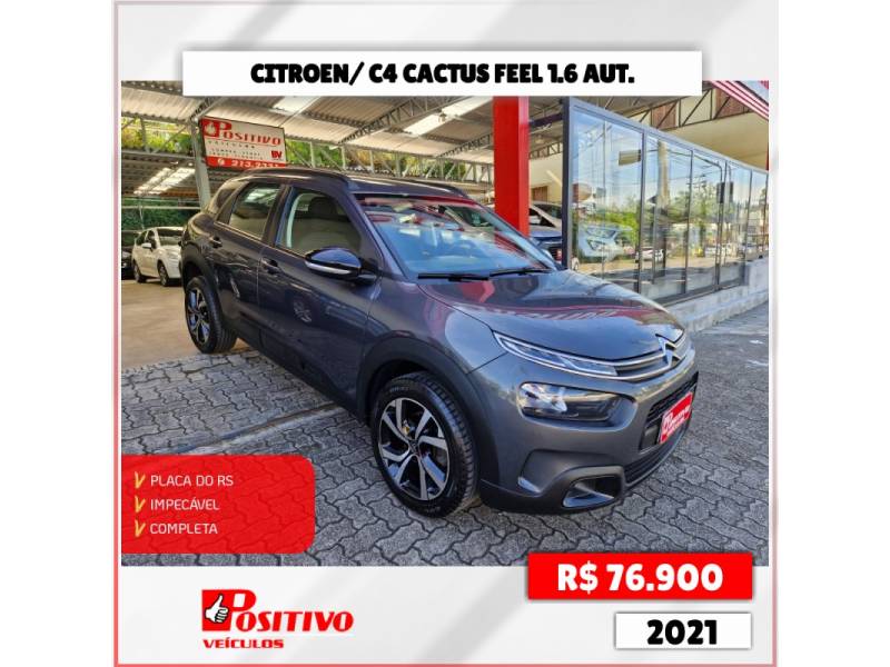 CITROËN - C4 CACTUS - 2021/2021 - Cinza - R$ 76.900,00