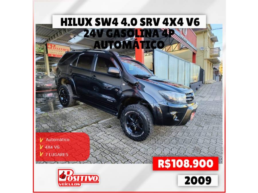 TOYOTA - HILUX SW4 - 2009/2009 - Preta - R$ 108.900,00