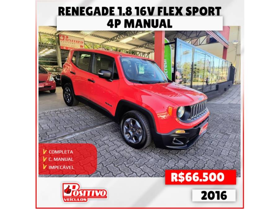 JEEP - RENEGADE - 2015/2016 - Vermelha - R$ 66.500,00