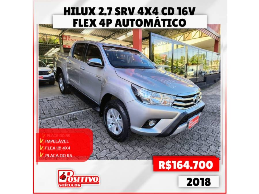 TOYOTA - HILUX - 2018/2018 - Prata - R$ 164.700,00