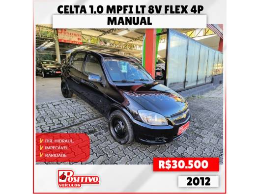 CHEVROLET - CELTA - 2011/2012 - Preta - R$ 30.500,00