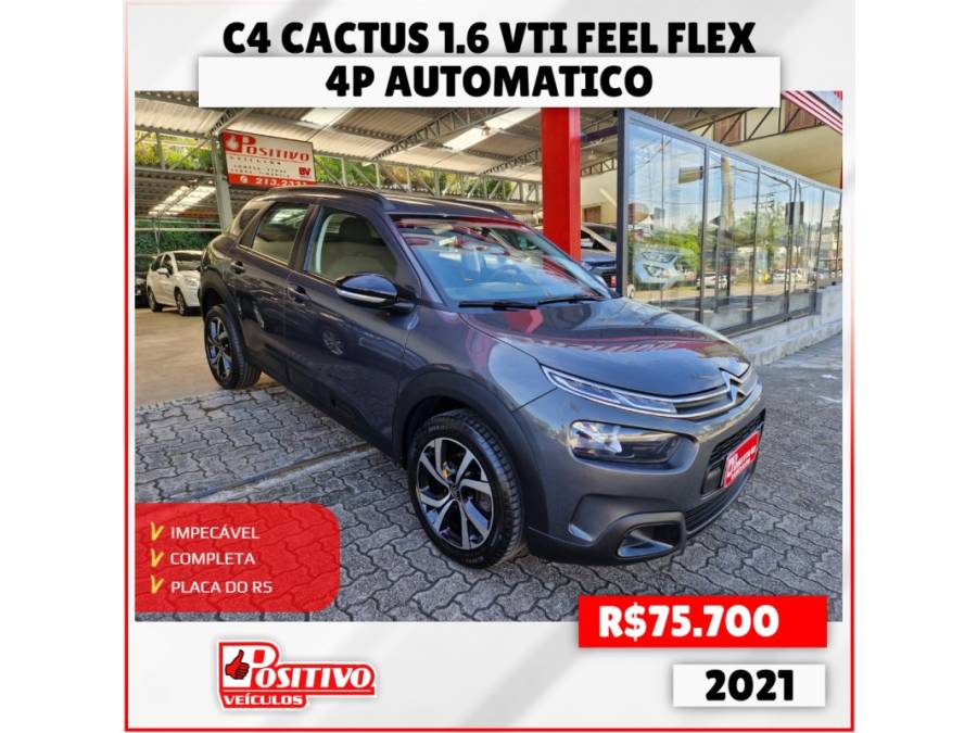 CITROËN - C4 CACTUS - 2021/2021 - Cinza - R$ 75.700,00